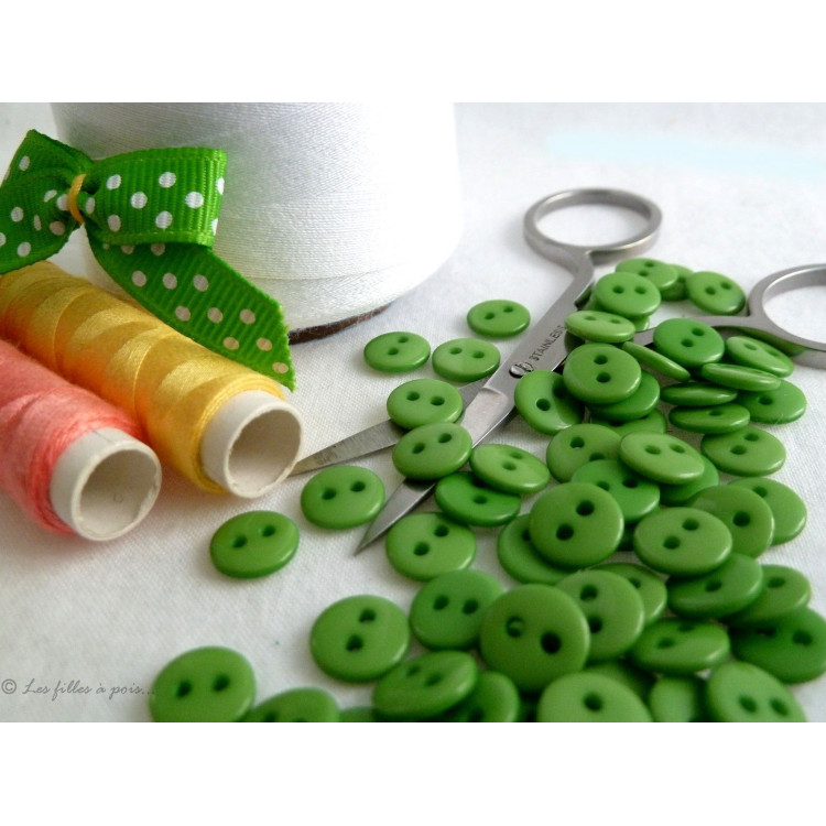 Boutons résine 9mm Vert olive Lot de 20 Vente en ligne