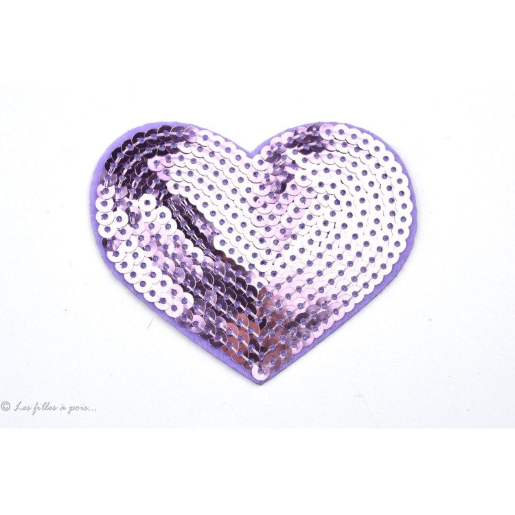 Ecusson sequin coeur - Thermocollant Autres marques - Tissus et mercerie - 4