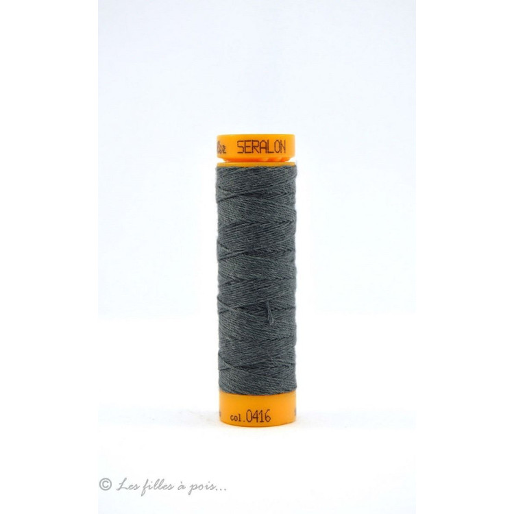 Mettler ® Seralon hilo para coser ojales y cordones - Gris - 0416 METTLER ® - Fils à coudre et à broder - 1