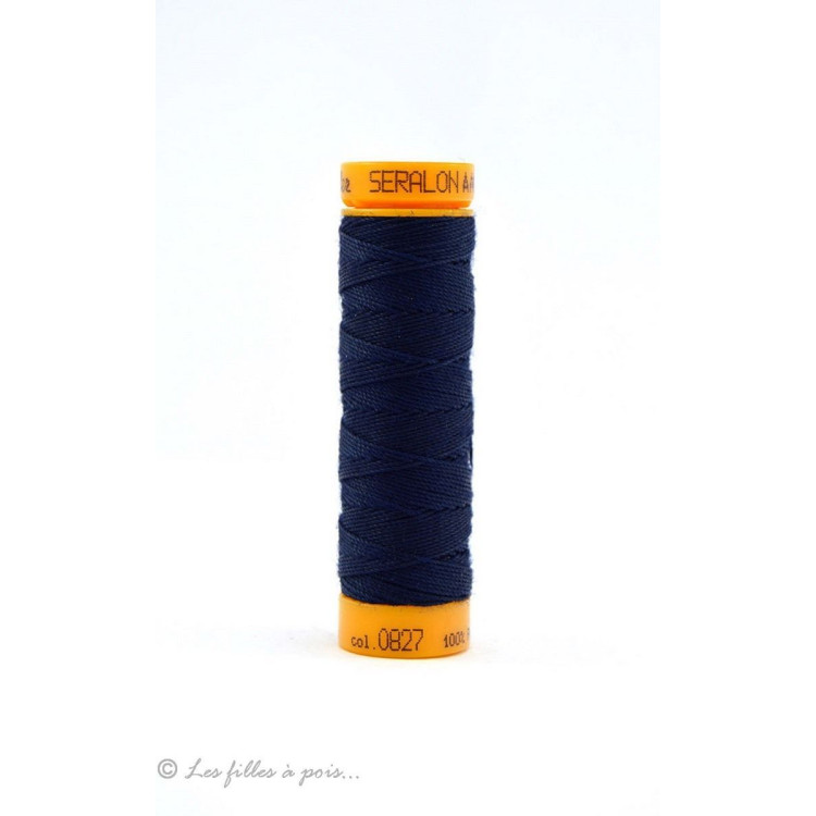 Fil à coudre boutonnière et cordonnet Mettler ® Seralon - Bleu - 0827 METTLER ® - Fils à coudre et à broder - 1