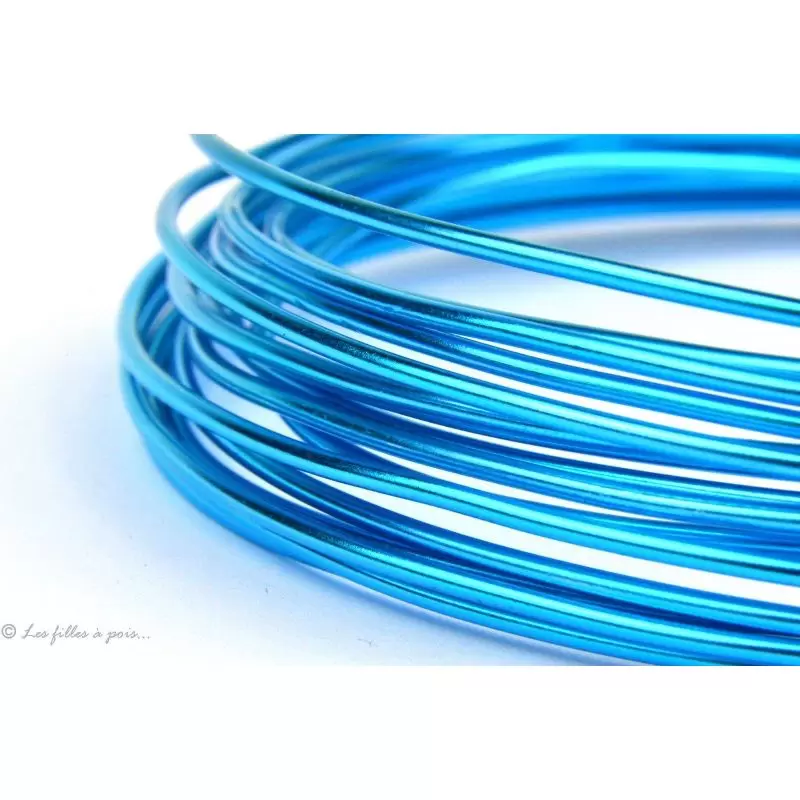 Fil aluminium - 1.5mmx5m Vente en ligne Couleur Bleu turquoise