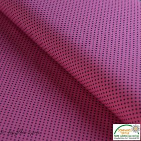 Tissu jersey motif pois - rose et noir - Bio - Stenzo Textiles ® Stenzo Textiles ® - Tissus Oekotex - 1