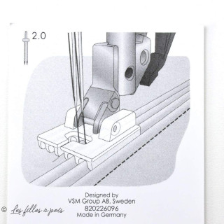 Prensatelas para máquina de coser de 5 costillas para coser pliegues PFAFF PFAFF ® - Machines à coudre, à broder, à recouvrir et