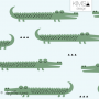 Tissu jersey motif crocodiles "Crocodile" - Vert menthe et noir - Bio - Kimsa Design ® Kimsa Design ® - Tissus BIO - 2