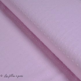 Tissu voile de coton plumetis pois Autres marques - 1