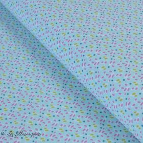 Tissu coton motif Confetti "Tipavao" - Bleu et multicolore - Oeko-Tex ® Autres marques - 1