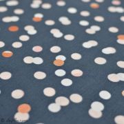 Tissu popeline de coton motif pois "Fusion Sparkler" - Bleu gris et ocre - Oekotex ® - AGF ® Art Gallery Fabrics ® - Tissus - 5