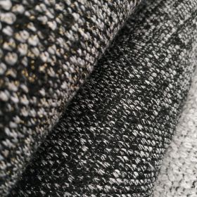 Tissu tricot bouclette lurex - Noir  - 10