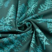 Tissu popeline de coton motif arbres "Fusion Foresta" - Tons vert - Oekotex ® - AGF ® Art Gallery Fabrics ® - Tissus - 2