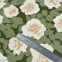 Tissu popeline de coton motif roses "Her et History" - Vert kaki - Oekotex ® - AGF ® Art Gallery Fabrics ® - Tissus - 5