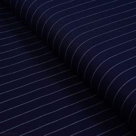 Tissu jersey punto di milano à rayure - Bleu Marine et blanc Autres marques - Tissus et mercerie - 1