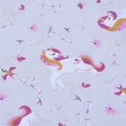 Tissu coton motif Licorne "Ingela" - Rose - Oeko-Tex ® Autres marques - Tissus et mercerie - 2