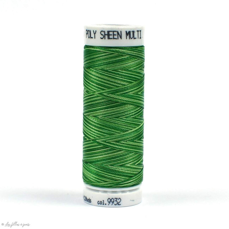 Fil à broder multicolore Polysheen 200m - Mettler ® - vert 9932 METTLER ® - Fils à coudre et à broder - 1