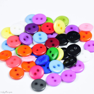 Boutons résine - 9mm - Lot de 50  - 23