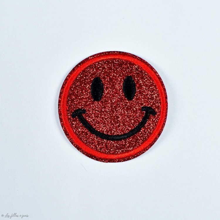 Écusson brodé smiley glitter - Thermocollant Autres marques - Tissus et mercerie - 3