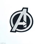 Écusson Avengers "Marvel" - Blanc et noir - Thermocollant  - 1