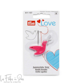 Enfiador de agulhas "Birdy" cor-de-rosa - 611157 - Prym Love ® Pedicure Prym ® - Mercerie - 1