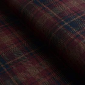 Tissu jersey punto di milano à carreaux Salisbury - Tons rouges Autres marques - Tissus et mercerie - 1