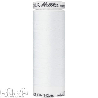 Fil à coudre élastique  SERAFLEX 130m - blanc - 2000 METTLER ® - Fils à coudre et à broder - 1