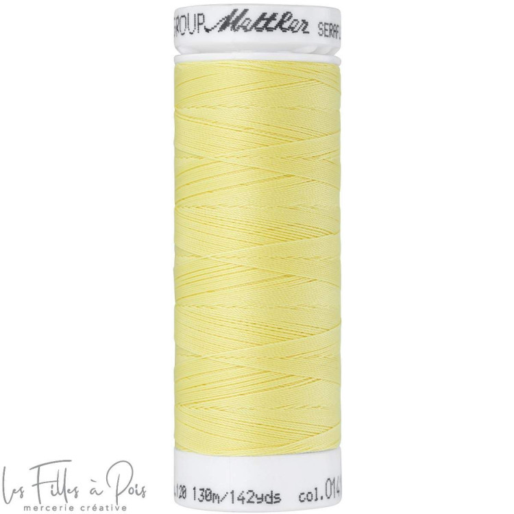 Fil à coudre élastique  SERAFLEX 130m - jaune - 0141 METTLER ® - Fils à coudre et à broder - 1