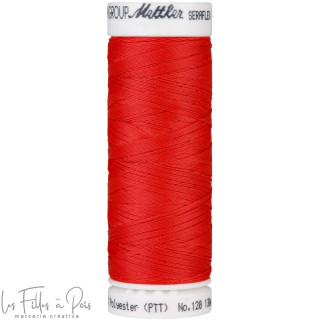 Fil à coudre élastique  SERAFLEX 130m - rouge - 0104 METTLER ® - Fils à coudre et à broder - 1