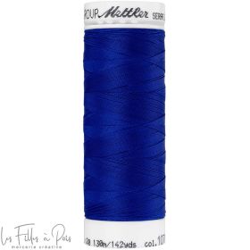 Fil à coudre élastique  SERAFLEX 130m - bleu - 1078 METTLER ® - Fils à coudre et à broder - 1