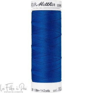 Fil à coudre élastique  SERAFLEX 130m - bleu - 0024 METTLER ® - Fils à coudre et à broder - 1