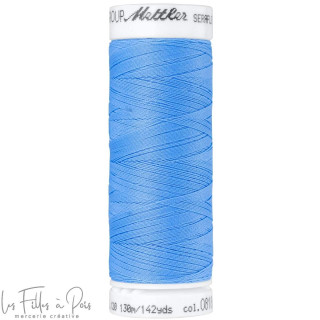 Fil à coudre élastique  SERAFLEX 130m - bleu - 0818 METTLER ® - Fils à coudre et à broder - 1