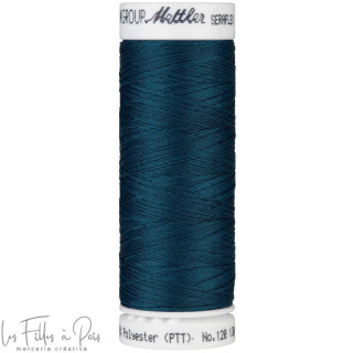 Fil à coudre élastique  SERAFLEX 130m - bleu - 0485 METTLER ® - Fils à coudre et à broder - 1