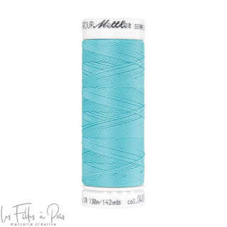 Fil à coudre élastique  SERAFLEX 130m - bleu - 0408 METTLER ® - Fils à coudre et à broder - 1