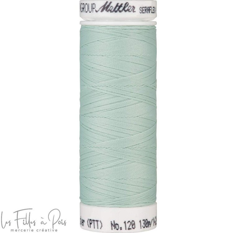 Fil à coudre élastique  SERAFLEX 130m - bleu - 0018 METTLER ® - Fils à coudre et à broder - 1