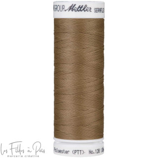 Fil à coudre élastique  SERAFLEX 130m - marron - 0387 METTLER ® - Fils à coudre et à broder - 1