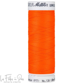 Fil à coudre élastique  SERAFLEX 130m - jaune fluorescent - 1428 METTLER ® - Fils à coudre et à broder - 1