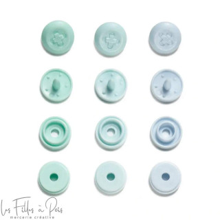 Bouton pression Color Snaps rond - 9mm - bleu panaché - Prym Love 393601 Prym ® - Mercerie - 3