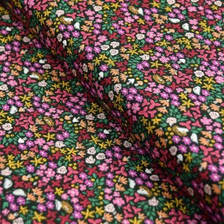 Tecido de algodão com popeline floral "A sociedade das flores" - Multicolorido - 140cm - Oekotex - AGF ® Art Gallery Fabrics ® -