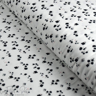 Tejido de punto floral "Lagom" - Blanco y negro - 180cm - AGF ® Art Gallery Fabrics ® - Tissus - 1