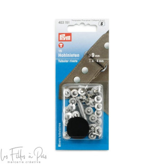 Rivets tubulaires - 4-6mm - Lot de 15 - Argenté - 403151 - Prym ® Prym ® - Mercerie - 1