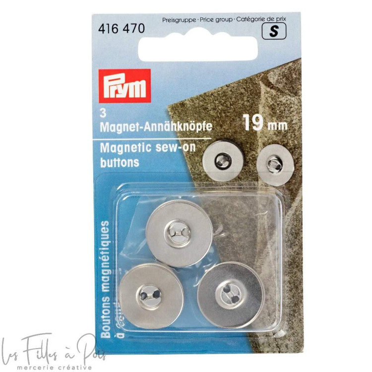 Bouton magnétique à coudre - Lot de 3 - Prym ® Prym ® - Mercerie - 1