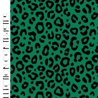 Rizo con estampado de leopardo "Contrastes" - Verde y negro - Les Filles à Pois Les Filles à Pois - Design ® - Mercerie et Tissu