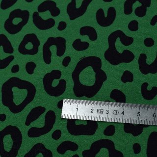 Rizo con estampado de leopardo "Contrastes" - Verde y negro - Les Filles à Pois Les Filles à Pois - Design ® - Mercerie et Tissu