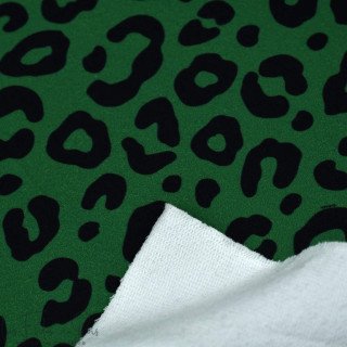 Rizo con estampado de leopardo "Contrastes" - Verde y negro - Les Filles à Pois Les Filles à Pois - Design ® - Mercerie et Tissu