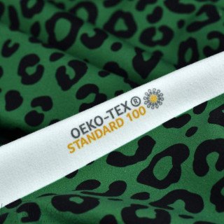 Rizo con estampado de leopardo "Contrastes" - Verde y negro - Les Filles à Pois Les Filles à Pois - Design ® - Mercerie et Tissu