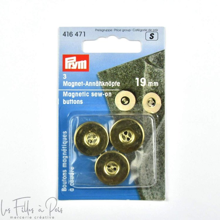 Bouton magnétique à coudre - Lot de 3 - Prym ® Prym ® - Mercerie - 5