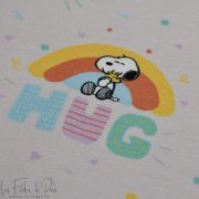 Tissu french terry coton motif Snoopy "Hug" - Multicolore - Bio - Peanuts ® Peanuts ® - 6