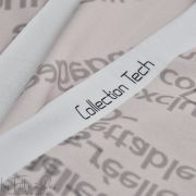 Panneau de tissu french terry motif texte miroir collection "Tech" - Blush et noir - Les Filles à Pois ® - Oeko-Tex ® Les Filles