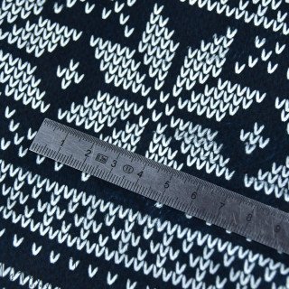 Tela de Navidad jacquard minky "D&C" - Negro, gris y crudo - 350cm - Les Filles à Pois Les Filles à Pois - Design ® - Mercerie e