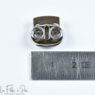 Arrêt cordon plat double trou métal - 4mm Autres marques - Tissus et mercerie - 6