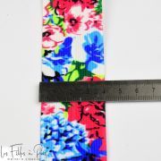 Elastique motif fleur - Blanc, bleu et rose - 40mm Autres marques - Tissus et mercerie - 4