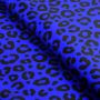 Tissu imperméable - déperlant type Kway - léopard - "Contrastes" - bleu cobalt et noir - Les Filles à Pois ® - Oeko-Tex ® Les Fi