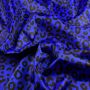 Tissu imperméable - déperlant type Kway - léopard - "Contrastes" - bleu cobalt et noir - Les Filles à Pois ® - Oeko-Tex ® Les Fi